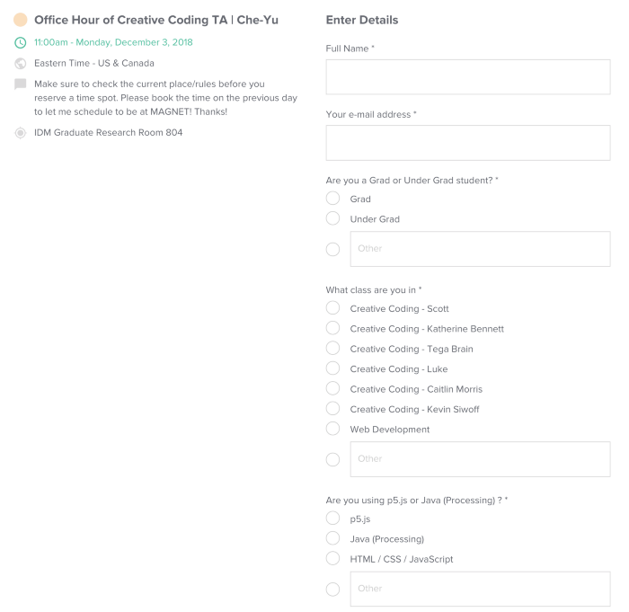 可以非常優秀的管理預約資訊 — Calendly

