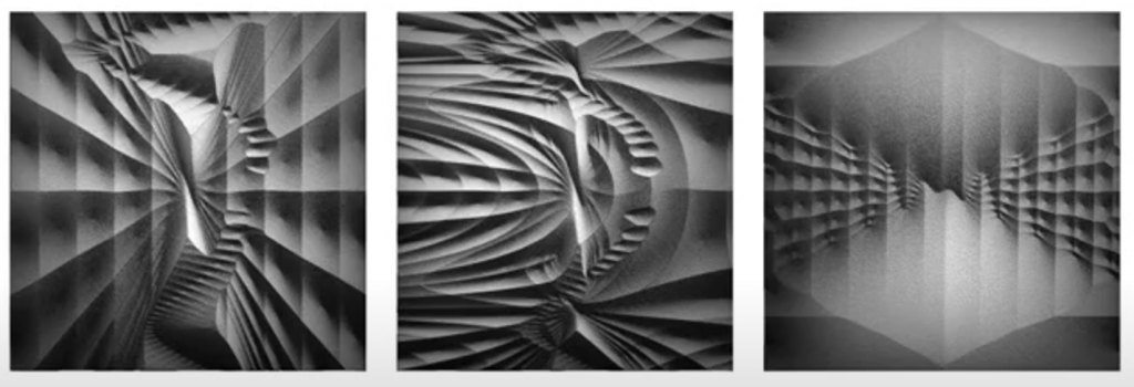最近吳秉聖嘗試在 Shader 上創作的一些 pattern，也是用波形去做堆疊跟合成。